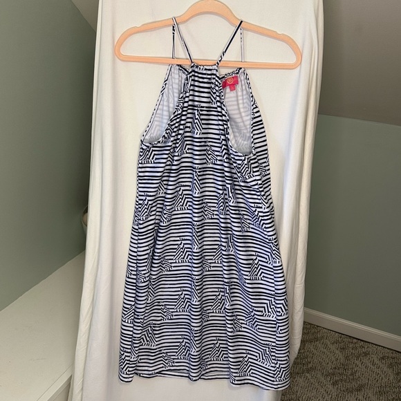 Kaeli Smith Navy and White Striped Swim Coverup - Picture 2 of 9